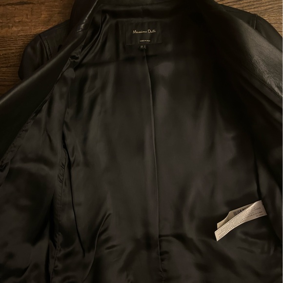 Massimo Dutti Black Leather Outerwear - Picture 5 of 5